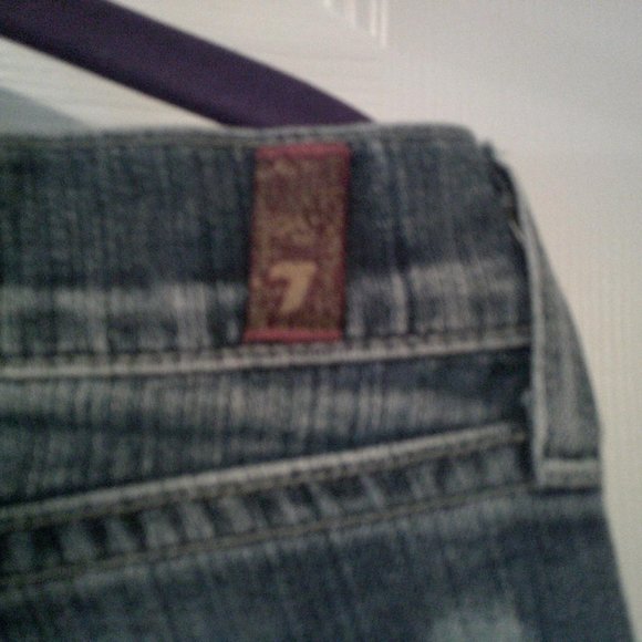 7 For All Mankind Distressed w/ Braided Pocket Jeans (10/30) - Picture 7 of 9